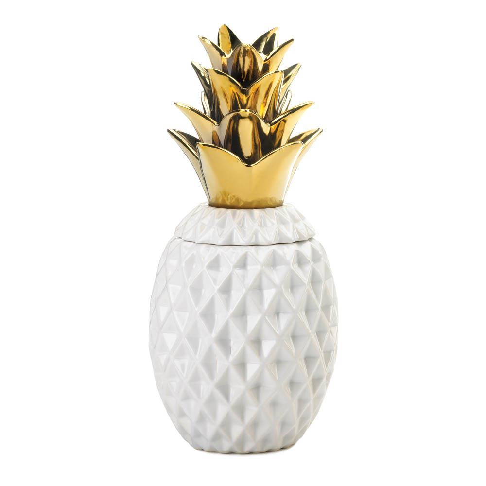 13 GOLD TOPPED PINEAPPLE JAR