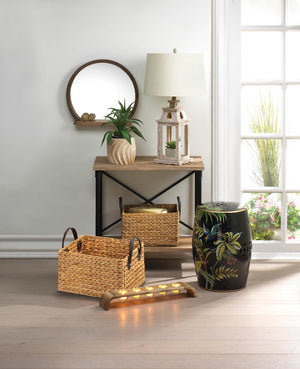 WICKER STORAGE BASKET DUO