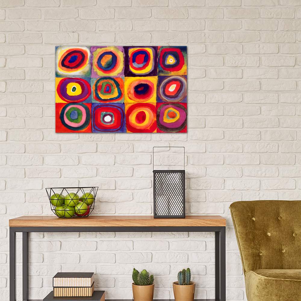 Squares with Concentric Circles by Wassily Kandinsky Canvas Print - UNQFurniture