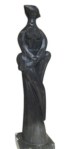 Abstract Sculpture Black and White Marble 17331