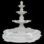 3 Tier Fountain in White Marble    18143