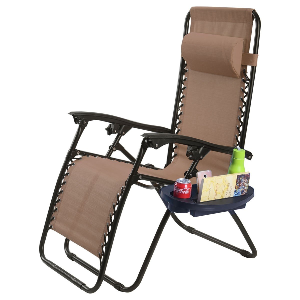 Zero Impact Pool Patio Lounge Chair Set of 2 Stow & Go