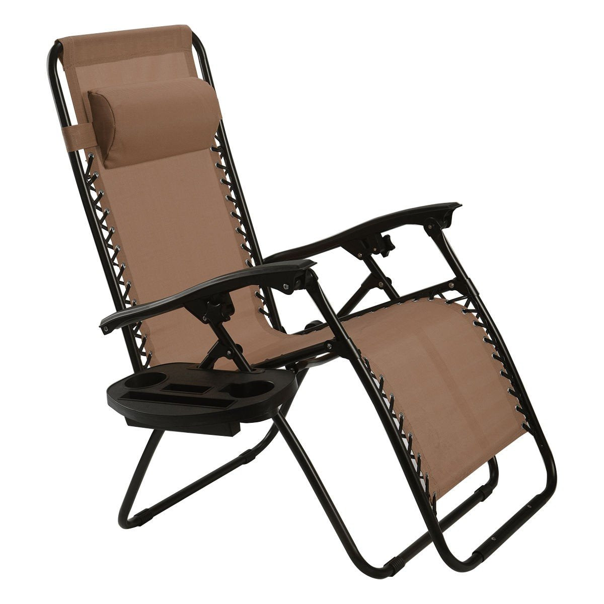 Zero Impact Pool Patio Lounge Chair Set of 2 Stow & Go