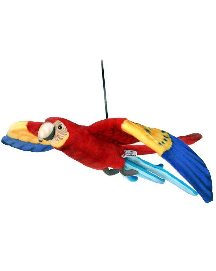 Flying Scarlet Macaw 30" - UNQFurniture