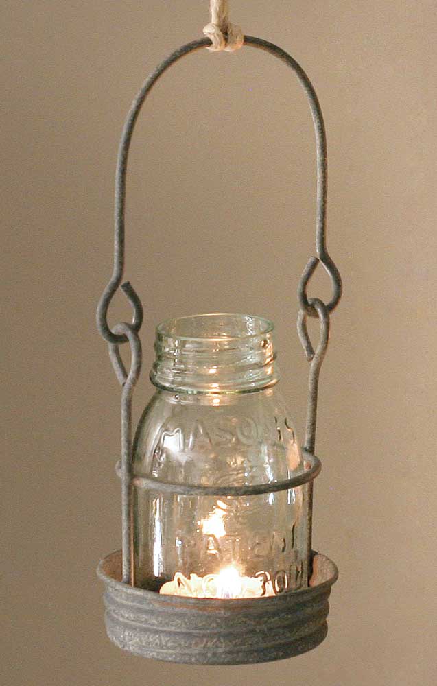 ¼ Pint Hanging Mason Jar Candle Holder