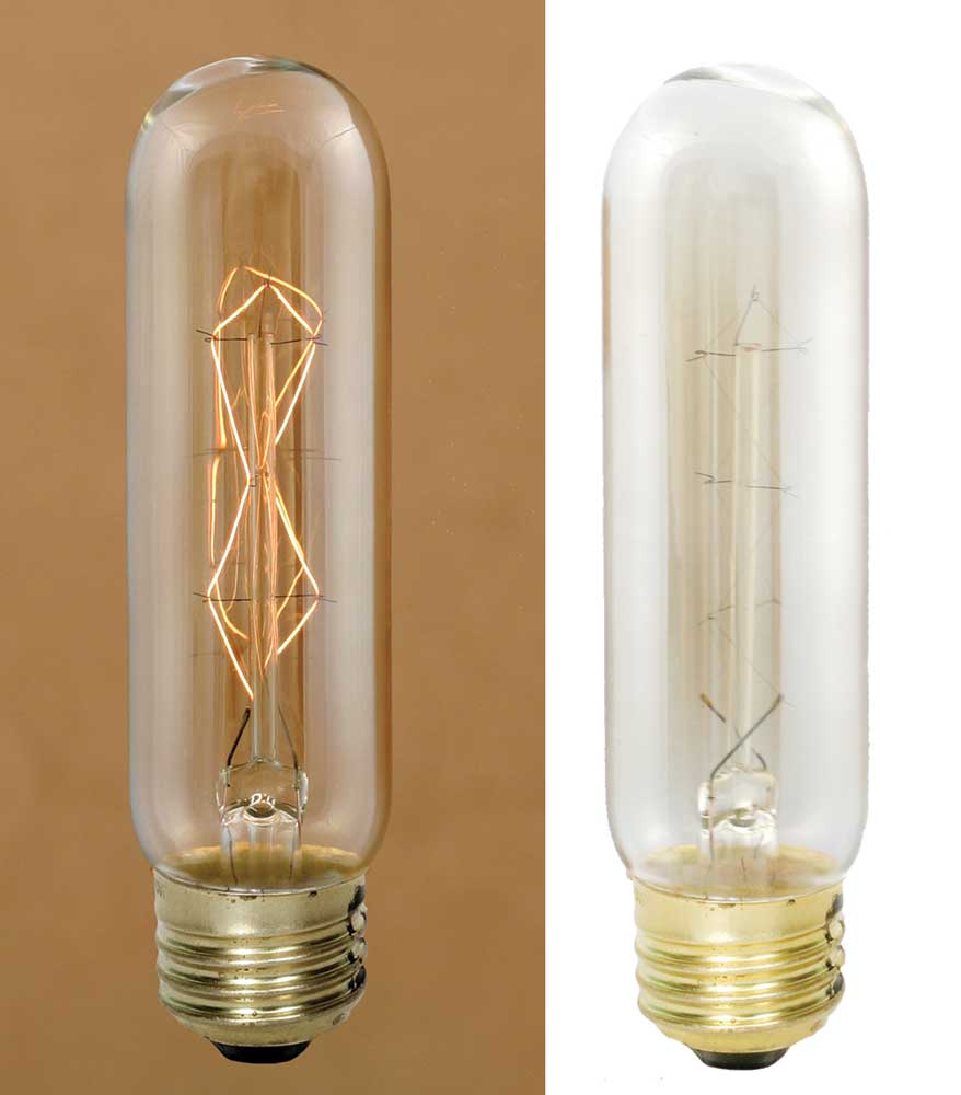 40 Watt 4” Vintage Style Stick Bulb with Diamond Filament