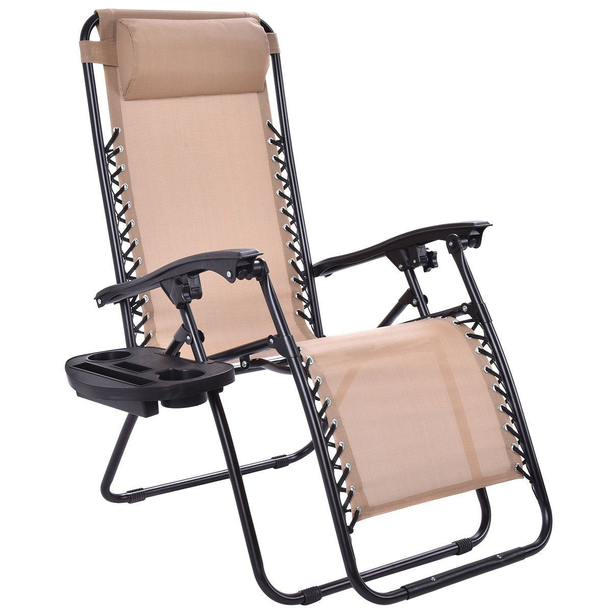 Zero Impact Pool Patio Lounge Chair Set of 2 Stow & Go