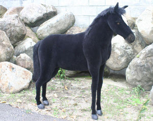 Life Size Black Pony 55" - UNQFurniture