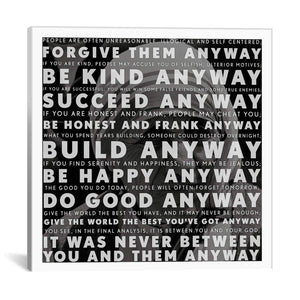 Mother Teresa Quote by iCanvas Canvas Print - UNQFurniture