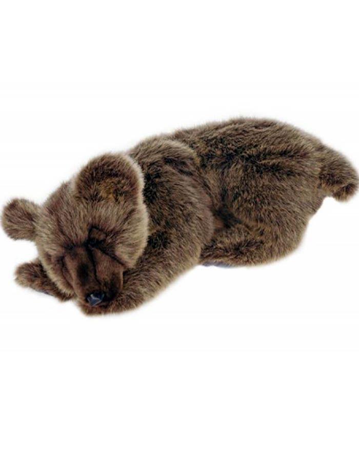 Sleeping Brown Bear 15''L - UNQFurniture