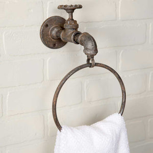 Water Spigot Towel Ring