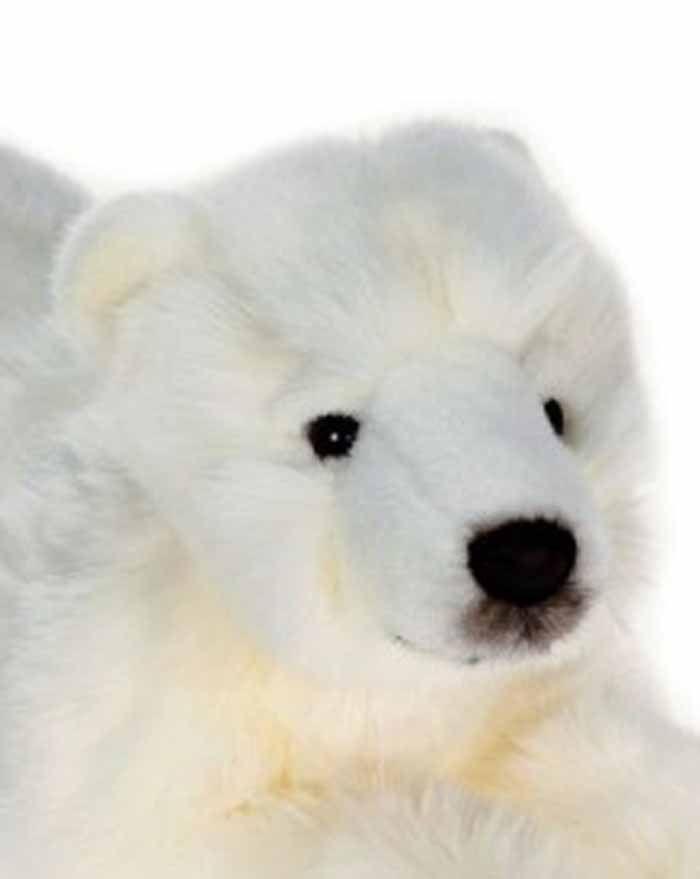 Medium Polar Bear Cub, Laying 17" - UNQFurniture