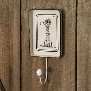 Windmill Hook with Decorative Tray