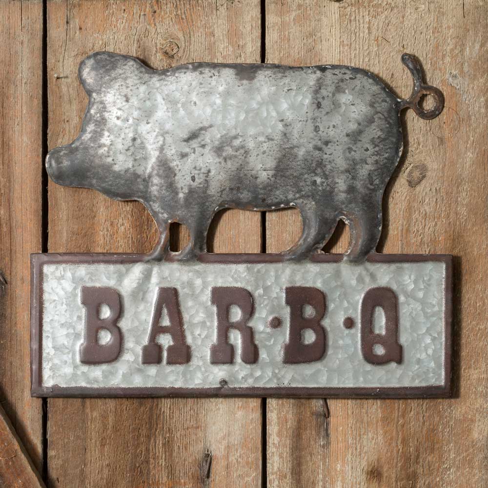 Bar-B-Q Metal Wall Sign