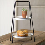 2-Tiered Round Tray - UNQFurniture