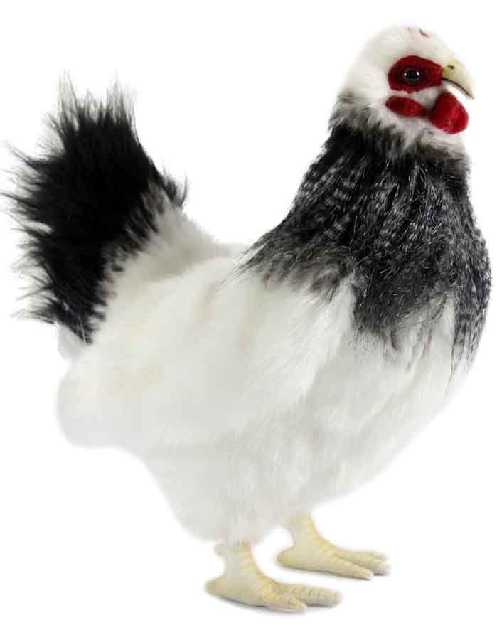 French Hen Black And White 12'' - UNQFurniture