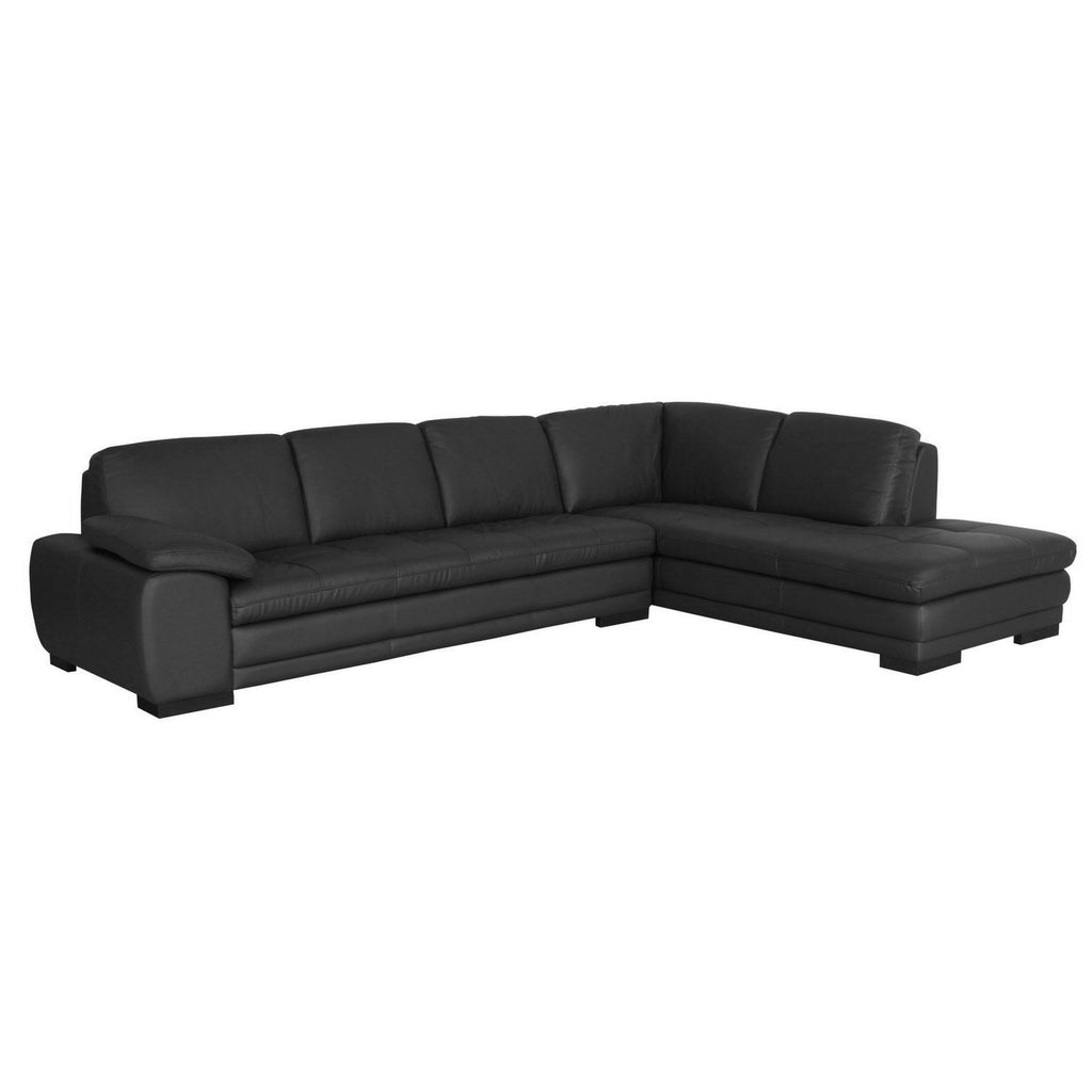 Baxton Studio Black Sofa/Chaise Sectional