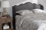 Baxton Studio Nadeen Modern and Contemporary Dark Grey Fabric Full Size Winged Headboard