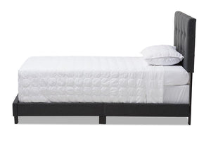 Baxton Studio Brookfield Modern and Contemporary Charcoal Grey Fabric Twin Size Bed