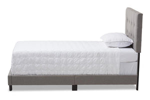 Baxton Studio Brookfield Modern and Contemporary Light Grey Fabric Twin Size Bed