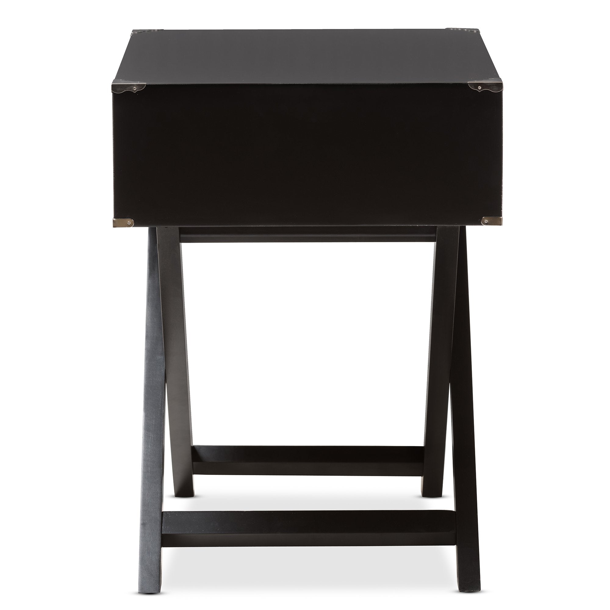 Baxton Studio Curtice Modern And Contemporary Black 1-Drawer Wooden Bedside Table