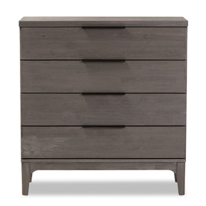 Baxton Studio Nash Rustic Platinum Wood 4-Drawer Chest