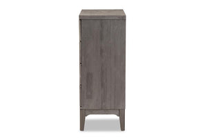 Baxton Studio Nash Rustic Platinum Wood 4-Drawer Chest