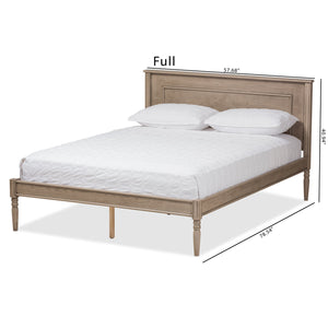 Baxton Studio Axton Modern and Contemporary Weathered Grey Finished Wood Full Size Bed