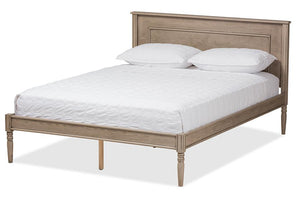 Baxton Studio Axton Modern and Contemporary Weathered Grey Finished Wood Full Size Bed