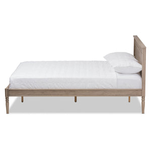 Baxton Studio Axton Modern and Contemporary Weathered Grey Finished Wood King Size Bed