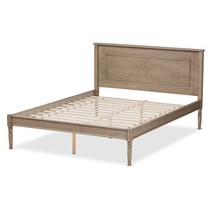 Baxton Studio Axton Modern and Contemporary Weathered Grey Finished Wood King Size Bed