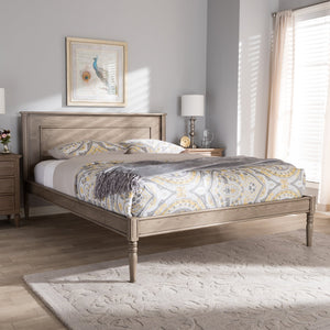 Baxton Studio Axton Modern and Contemporary Weathered Grey Finished Wood Full Size Bed