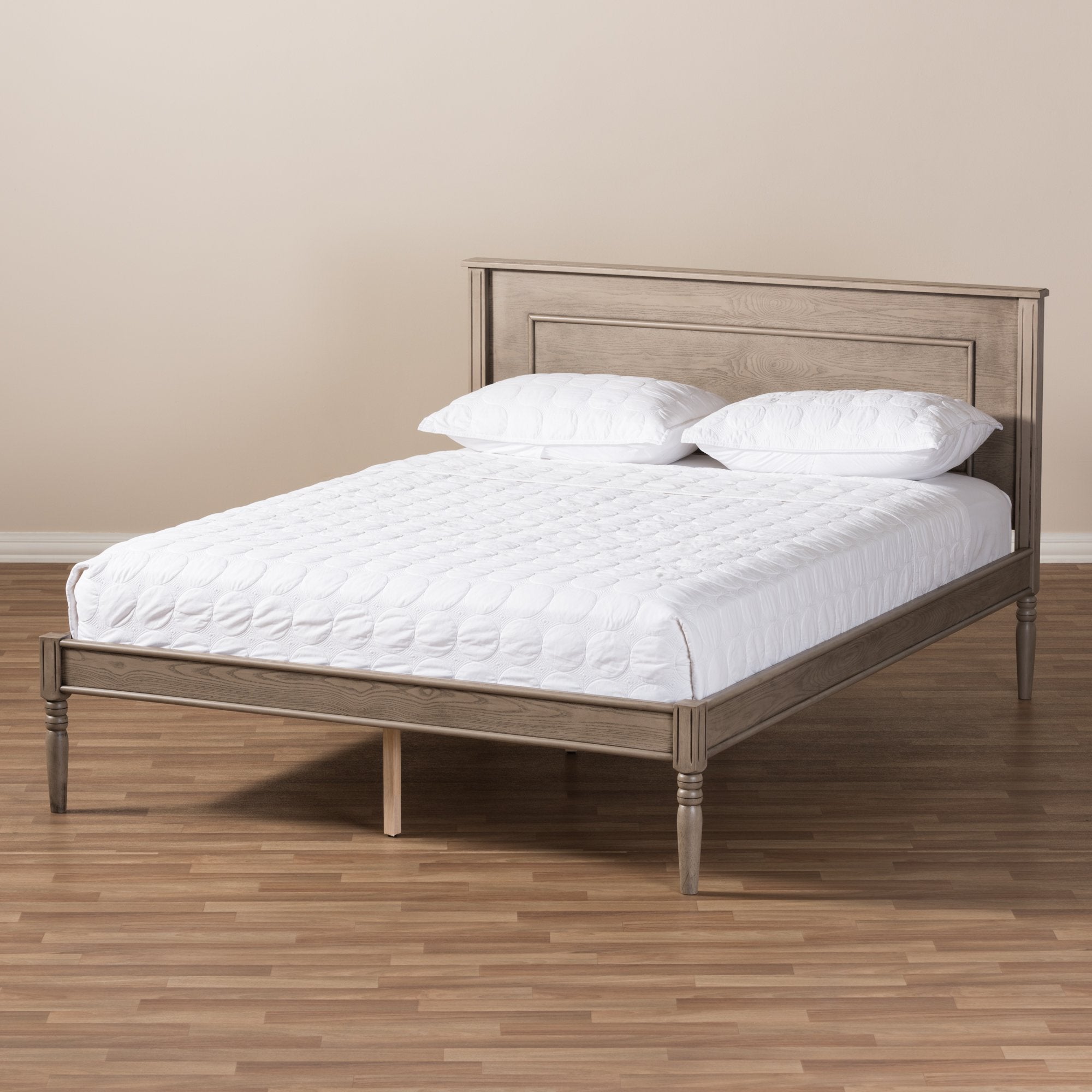 Baxton Studio Axton Modern and Contemporary Weathered Grey Finished Wood Full Size Bed