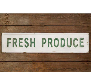 "Fresh Produce" Metal Wall Sign