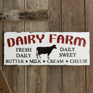 "Dairy Farm" Metal Sign