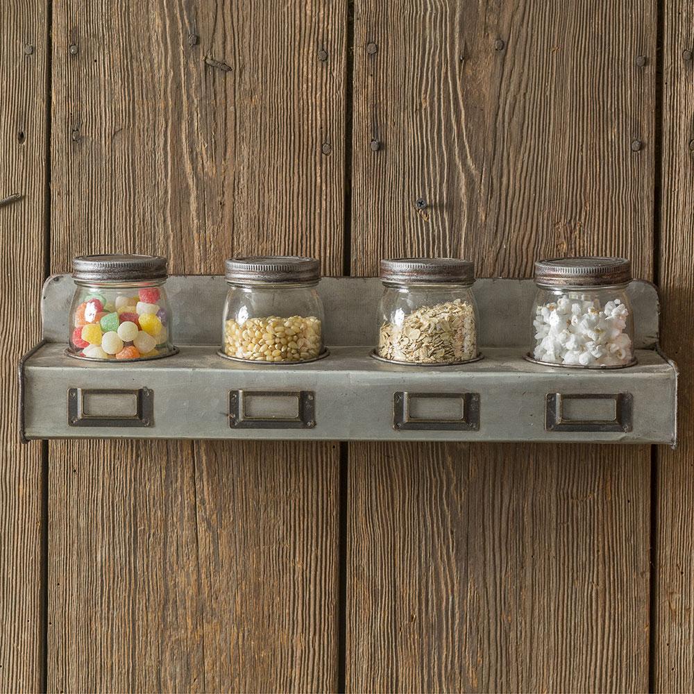 4 Pint Jars with Storage Bin - UNQFurniture