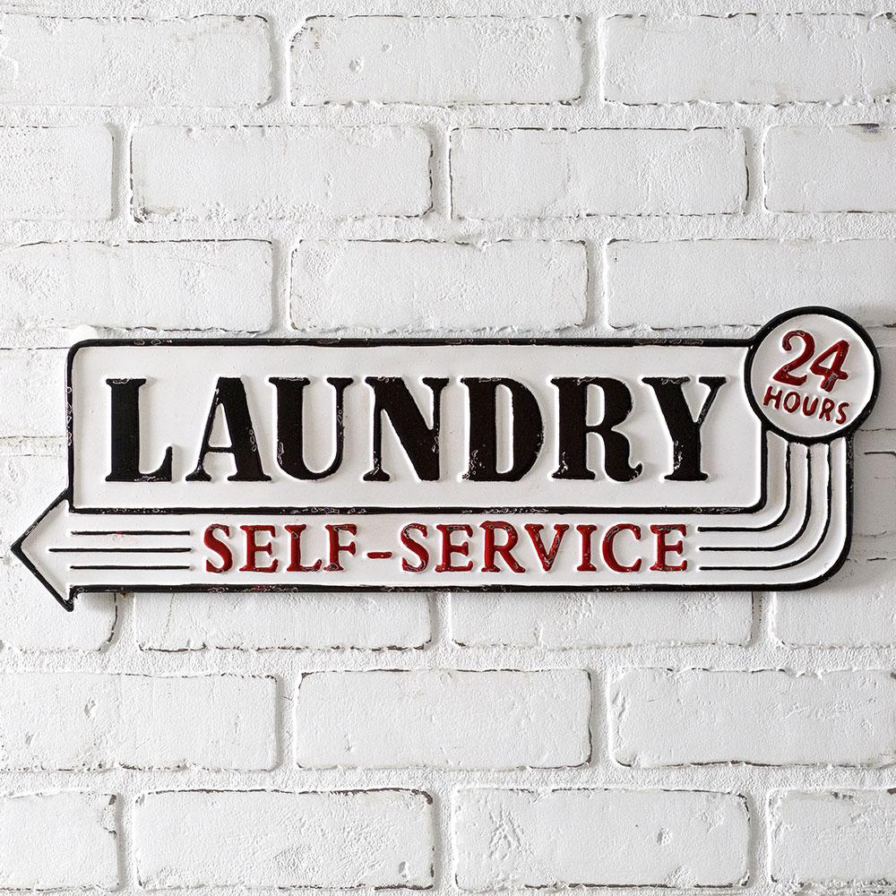 "Laundry" Metal Sign