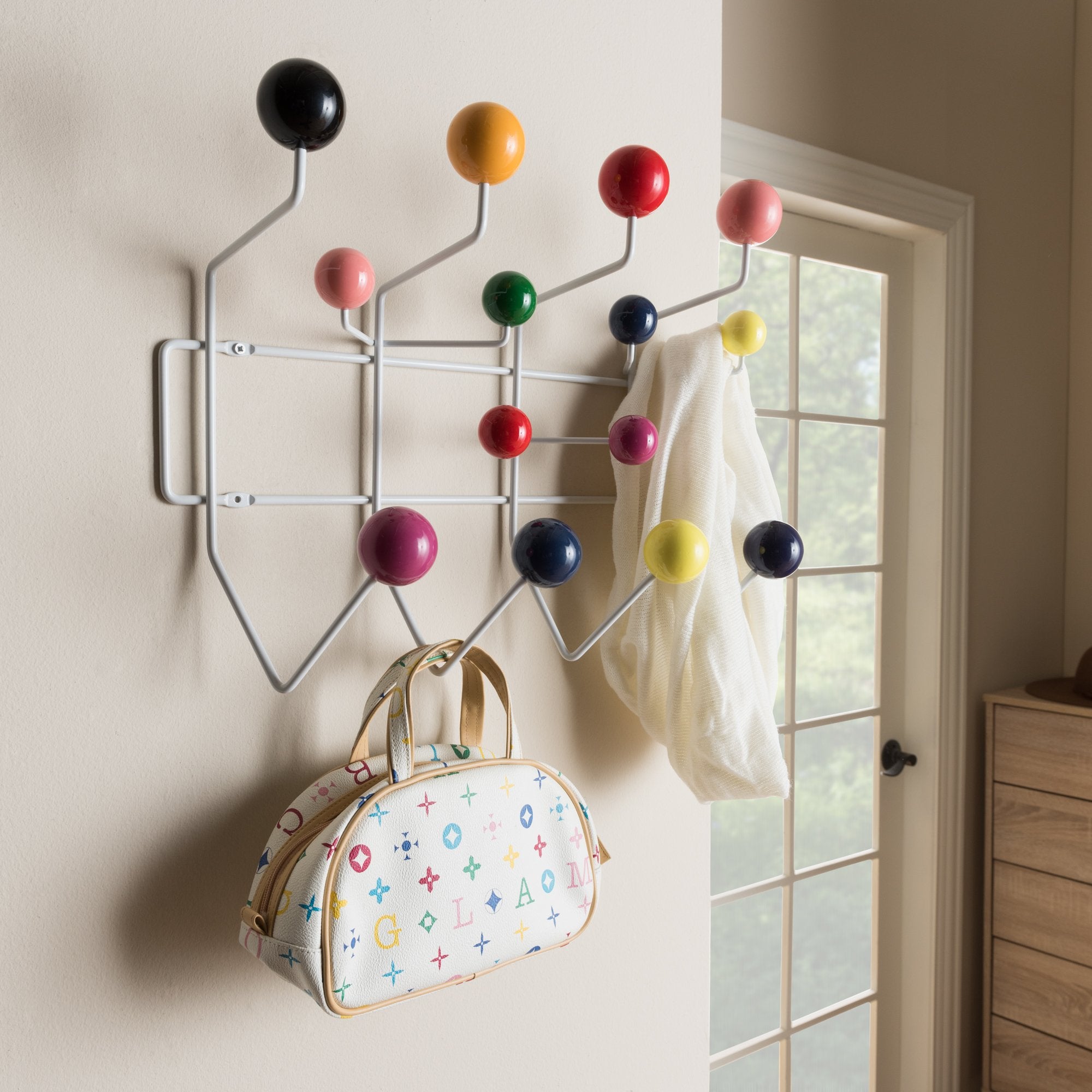 Baxton Studio Penny Mid-Century Modern Multi-Colored Coat Hanger