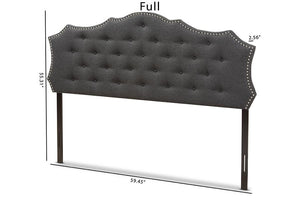 Baxton Studio Aurora Modern and Contemporary Dark Grey Fabric Full Size Headboard