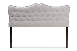 Baxton Studio Emma Modern and Contemporary Greyish Beige Fabric Full Size Headboard