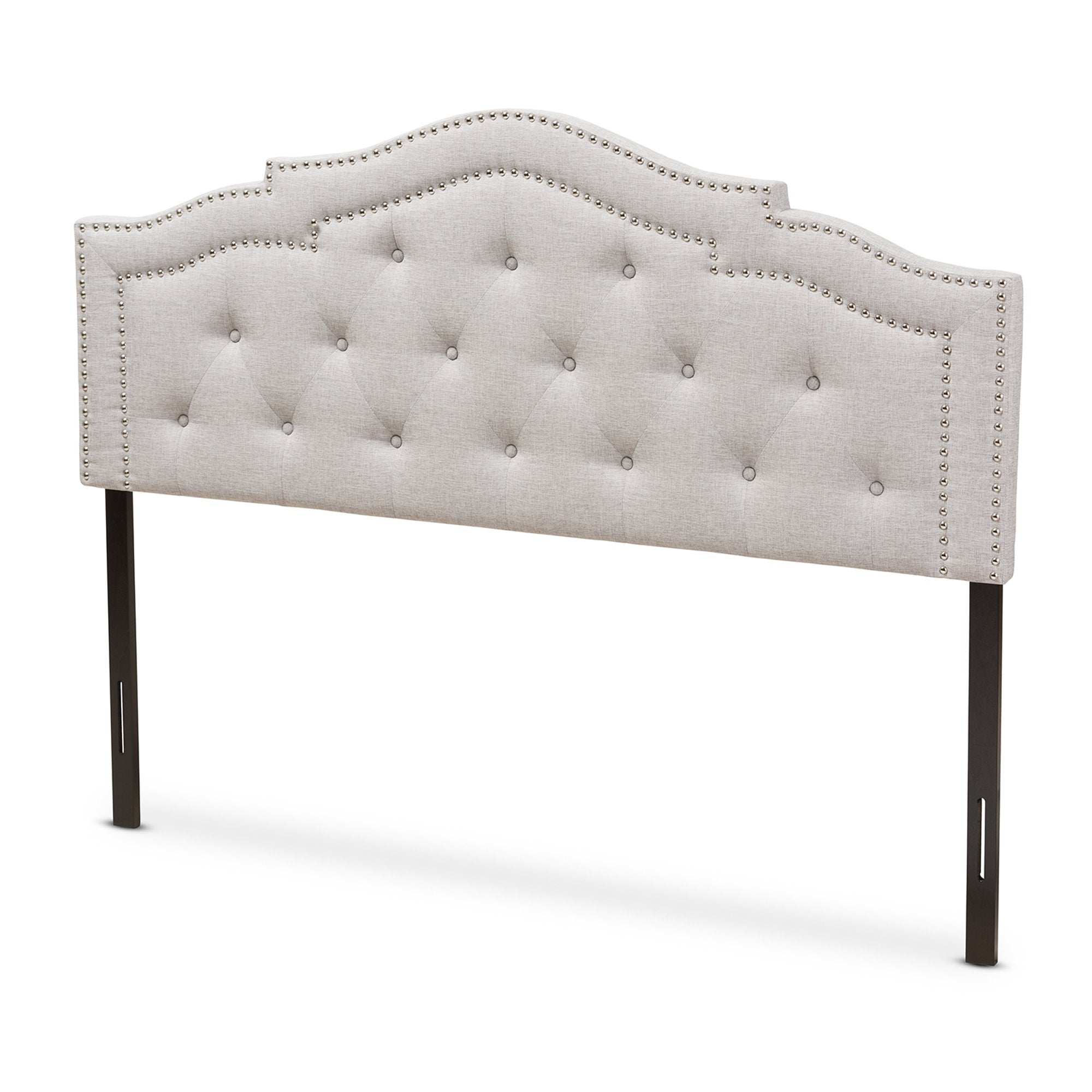 Baxton Studio Edith Modern and Contemporary Greyish Beige Fabric King Size Headboard