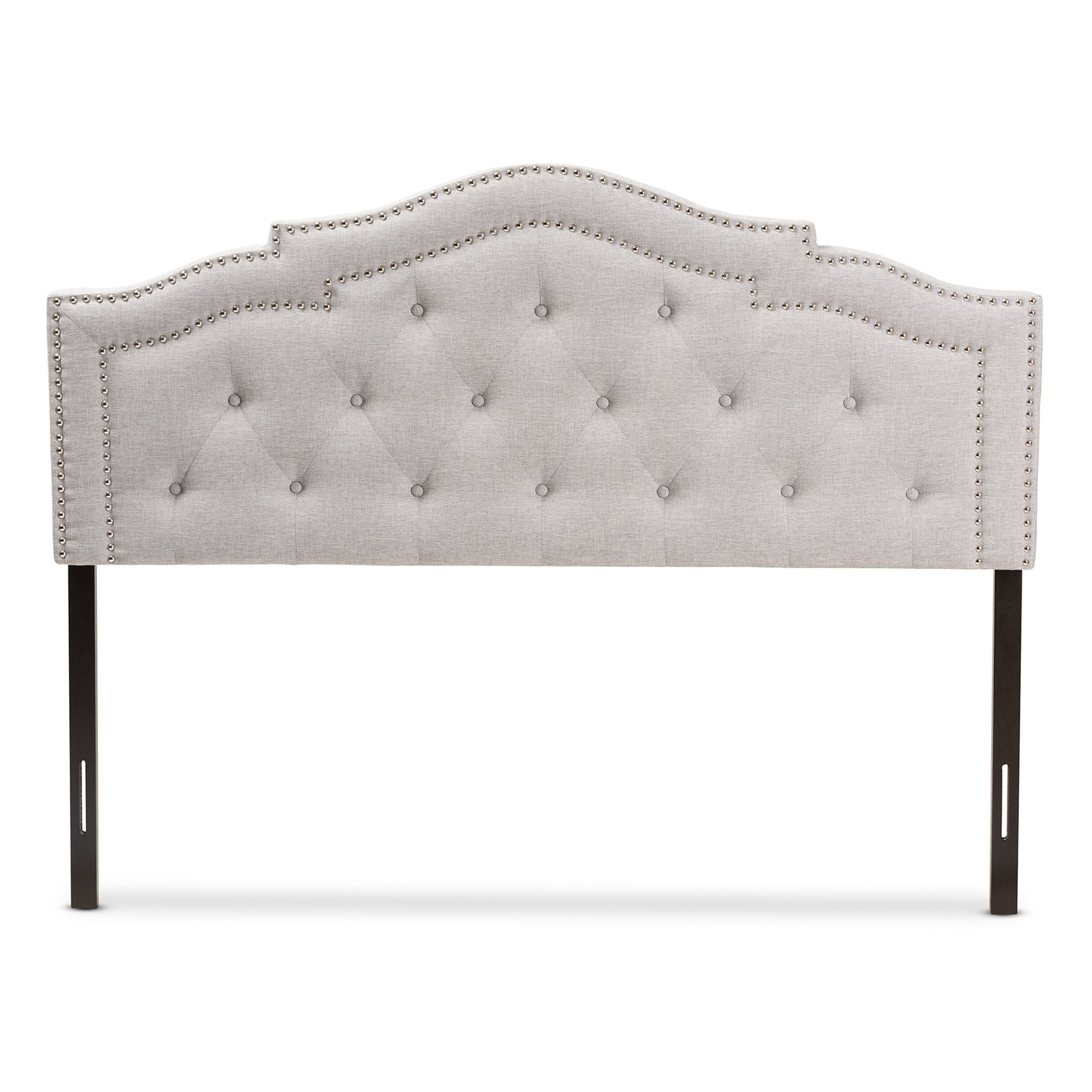 Baxton Studio Edith Modern and Contemporary Greyish Beige Fabric Full Size Headboard