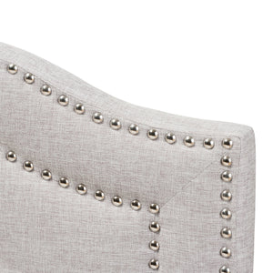 Baxton Studio Edith Modern and Contemporary Greyish Beige Fabric Full Size Headboard