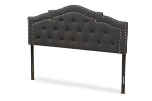 Baxton Studio Edith Modern and Contemporary Dark Grey Fabric Full Size Headboard