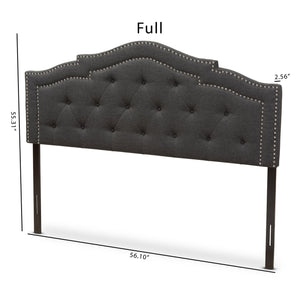 Baxton Studio Edith Modern and Contemporary Dark Grey Fabric Full Size Headboard