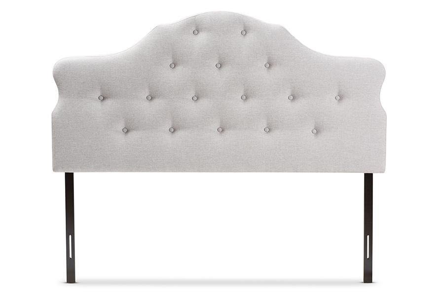 Baxton Studio Dacia Modern and Contemporary Greyish Beige Fabric Full Size Headboard