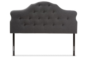 Baxton Studio Dacia Modern and Contemporary Dark Grey Fabric Full Size Headboard