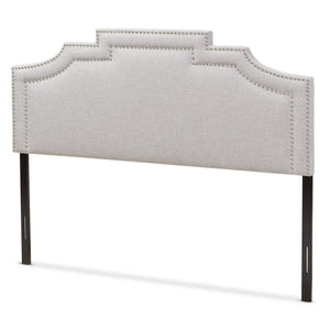 Baxton Studio Deena Modern and Contemporary Greyish Beige Fabric King Size Headboard