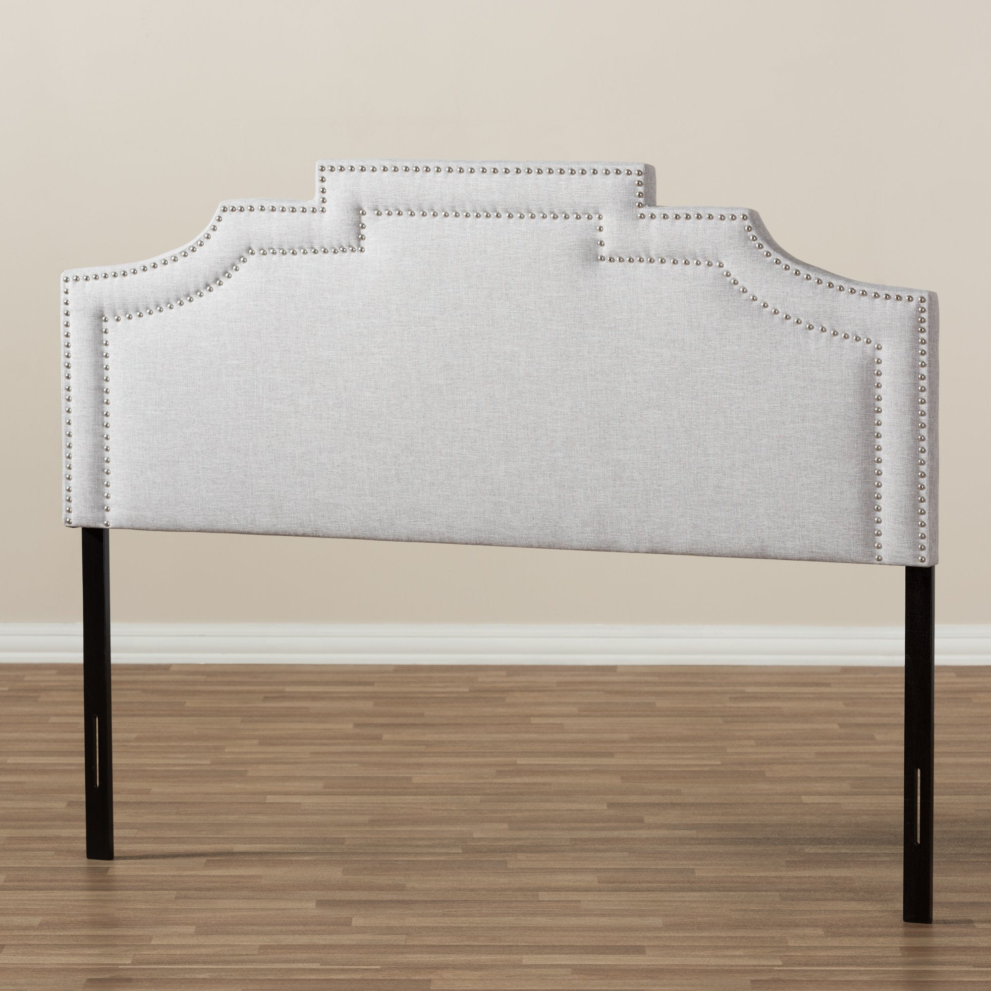 Baxton Studio Deena Modern and Contemporary Greyish Beige Fabric Queen Size Headboard