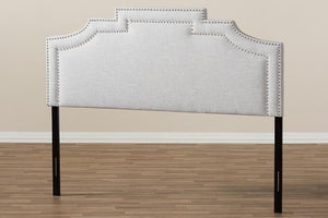 Baxton Studio Deena Modern and Contemporary Greyish Beige Fabric Full Size Headboard